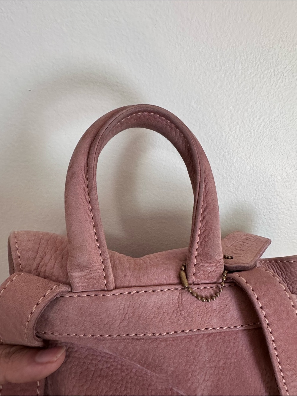 Vintage Coach Nubuc Sonoma Small Backpack (4938) in Rose Pink - Picture 12 of 16
